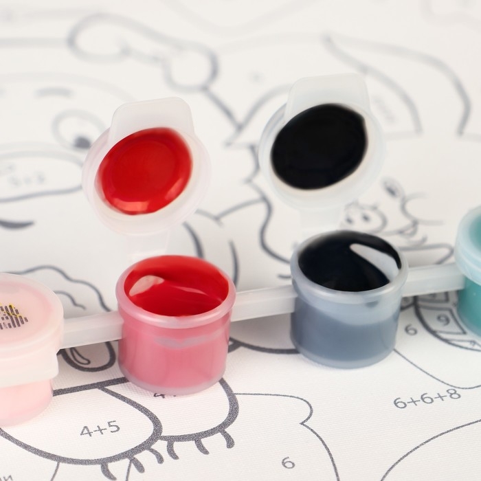 Картина по номерам для детей, 17х17 см, Винни-пух Картина по номерам для детей, 17х17 см, Винни-пух