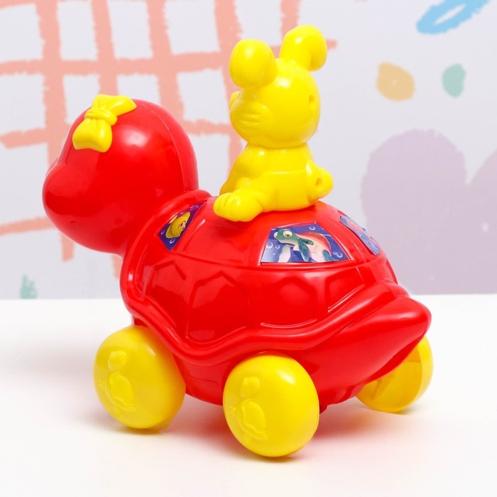 Развивающая игрушка - каталка детская  Развивающая игрушка - каталка детская "Черепаха", 18 х 10 х 11 см, микс