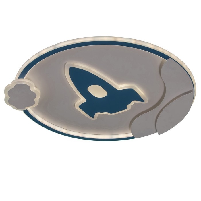 Люстра с ПДУ "Полет" LED 160Вт 3000-6000К бело-синий 50х53х5,5 см BayerLux