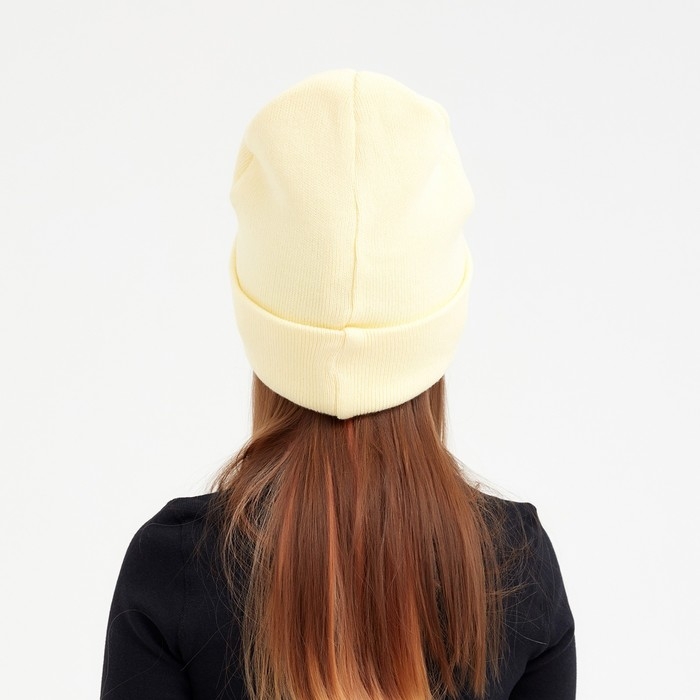 Шапка детская MINAKU с отворотом р-р 52-56, цв.экрю Шапка детская MINAKU с отворотом р-р 52-56, цв.экрю