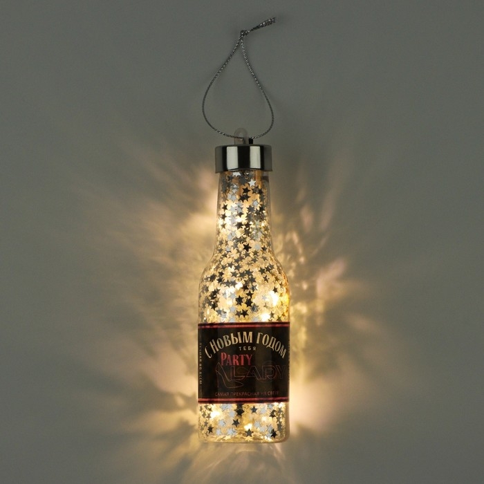 Елочная игрушка новогодняя с гирляндой «Новый год: С новым годом», 14,2 х 4,2 см Елочная игрушка новогодняя с гирляндой «Новый год: С новым годом», 14,2 х 4,2 см