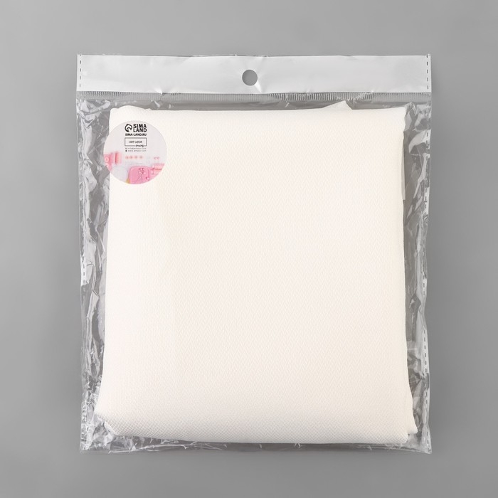 Дублерин клеевой, эластичный, 62 г/кв.м, 1,5 × 1 м, цвет белый