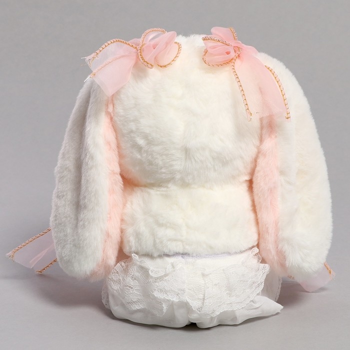 Мягкая игрушка «Зайка» с розовым бантом, 20 см Мягкая игрушка «Зайка» с розовым бантом, 20 см