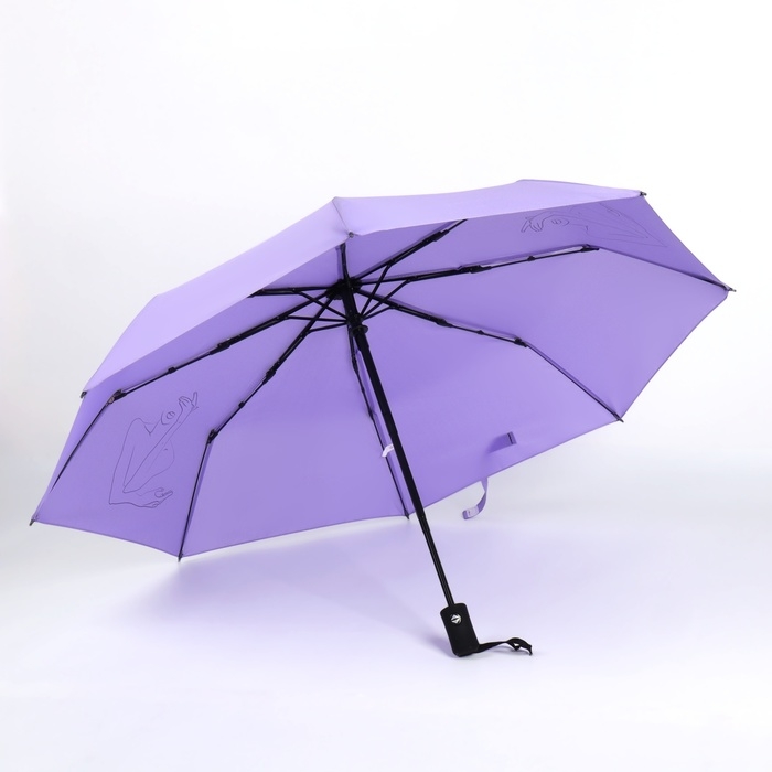 Зонт автоматический «Силуэт», 3 сложения, 8 спиц, R = 48/55 см, D = 110 см, цвет МИКС Зонт автоматический «Силуэт», 3 сложения, 8 спиц, R = 48/55 см, D = 110 см, цвет МИКС