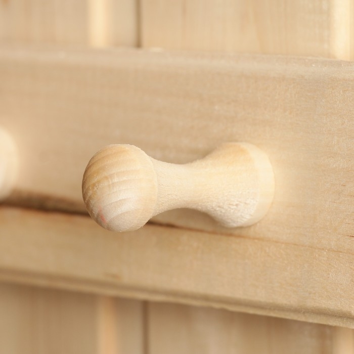 Вешалка Вешалка "Классика" 7 крючков, липа, 65х6,5х6,5см