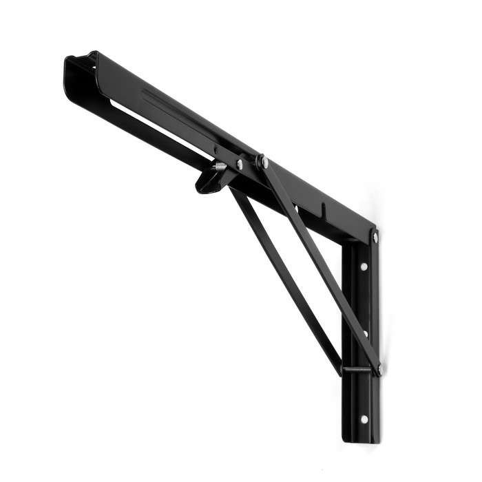 Кронштейн складной для столов и полок ТУНДРА, 2 шт, длина 400 мм, сталь цвет черный Кронштейн складной для столов и полок ТУНДРА, 2 шт, длина 400 мм, сталь цвет черный