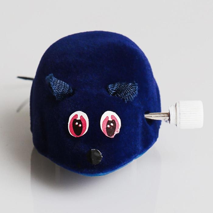 Мышь заводная, 7 см, тёмно-синяя Мышь заводная, 7 см, тёмно-синяя