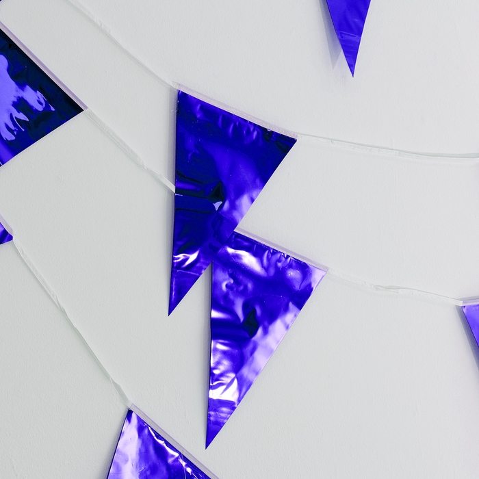 Гирлянда &laquo;Флажки&raquo;, 20 флажков, 10 метров, цвет синий