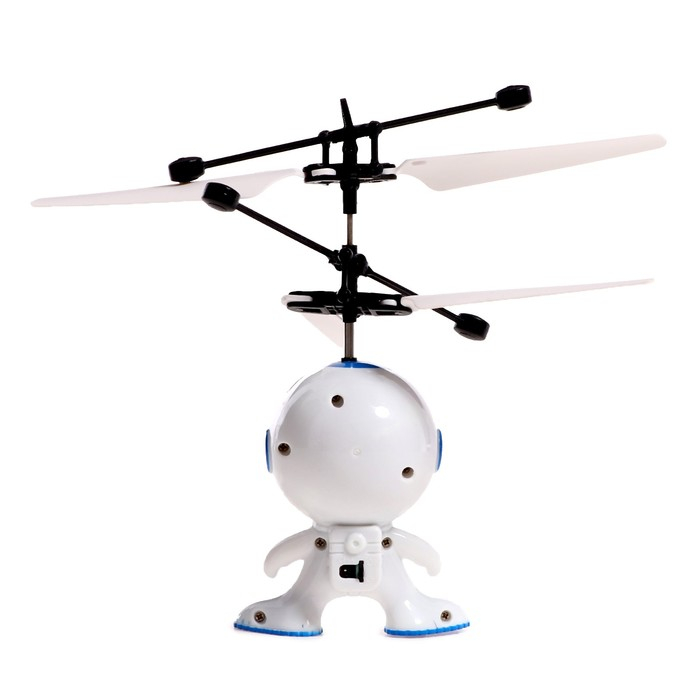 Летающая игрушка «Космобот с бластером», работает от аккумулятора, цвет МИКС