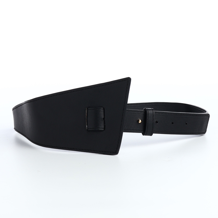 Ремень женский, ширина 9,5 см, пряжка гвоздик, цвет чёрный