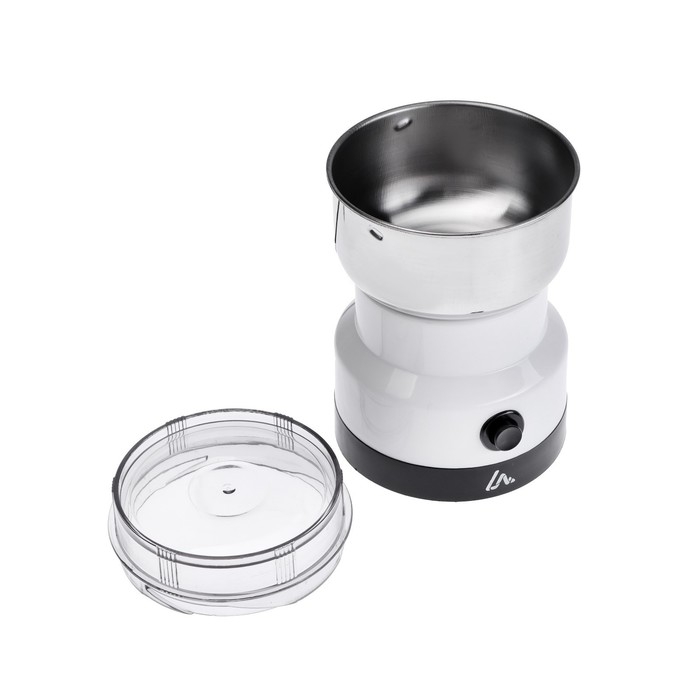 Кофемолка электрическая Luazon LCG-01, 120 Вт, 85 г, белая Кофемолка электрическая Luazon LCG-01, 120 Вт, 85 г, белая