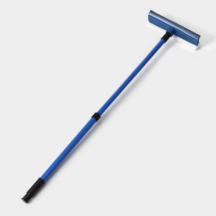 Щётка для окон Доляна, телескопическая ручка 49(75) см, водосгон 20 см, насадка поролон 20 см, цвет синий Щётка для окон Доляна, телескопическая ручка 49(75) см, водосгон 20 см, насадка поролон 20 см, цвет синий
