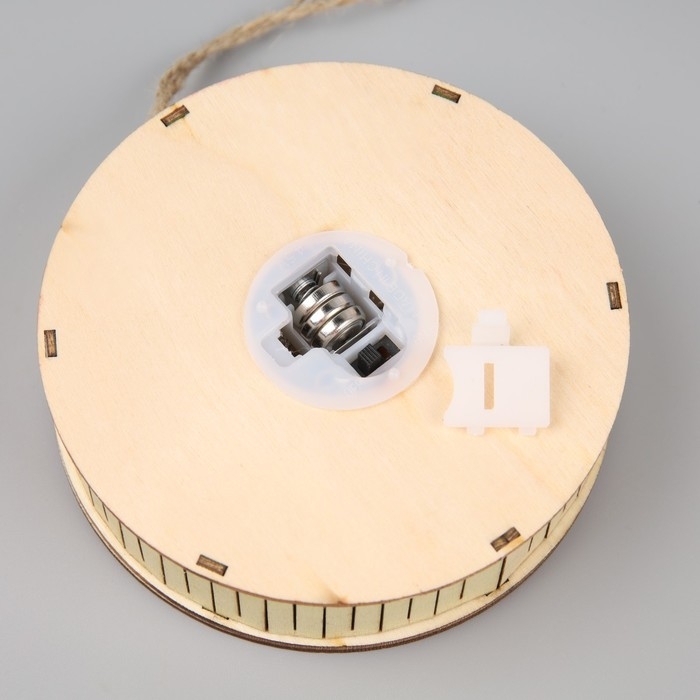 Ёлочная игрушка «С новым годом», от батареек, свечение тёплое белое Ёлочная игрушка «С новым годом», от батареек, свечение тёплое белое