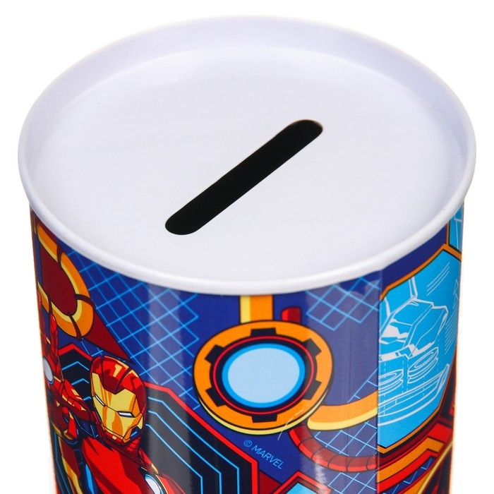 Копилка металлическая, 6,5 см х 6,5 см х 12 см Копилка металлическая, 6,5 см х 6,5 см х 12 см "Первый миллион", Мстители