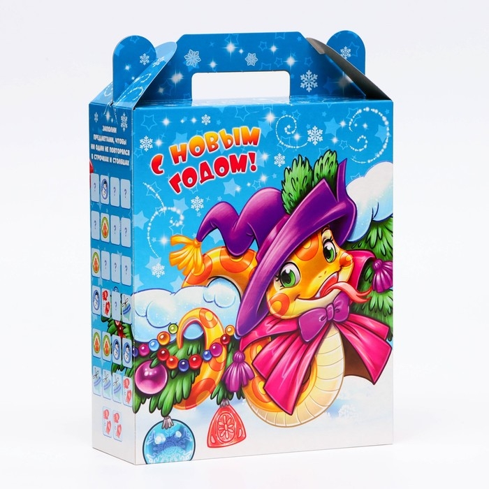 Новый год. Подарочная коробка новогодняя Эники-Беники 17 х 7 х 25,5 см. Новый год. Подарочная коробка новогодняя Эники-Беники 17 х 7 х 25,5 см.