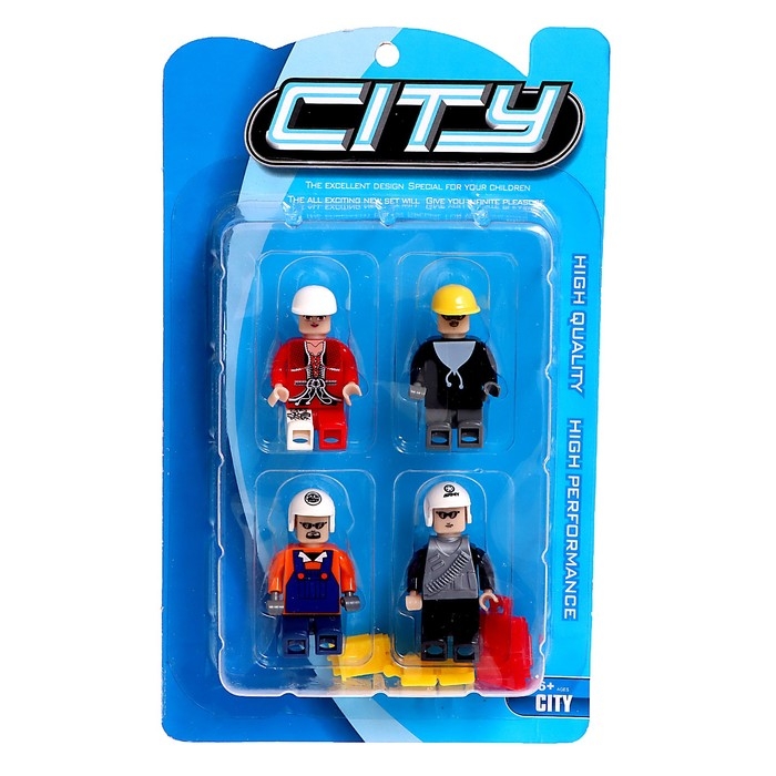 Фигурки для конструктора &laquo;Город&raquo;, 4 шт.