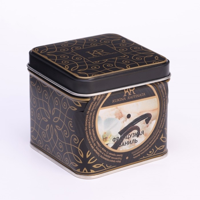 Свечи ароматические в жестяной банке  Свечи ароматические в жестяной банке "Французская ваниль"