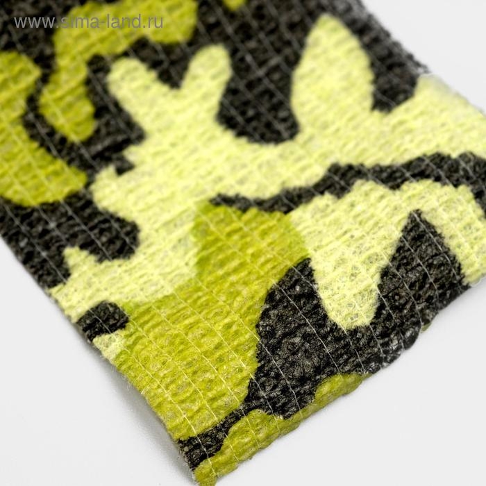 Бинт самофиксирующийся  Бинт самофиксирующийся "Камуфляж", 5 см, макс. растяжимость 4,5 м, зелёный