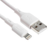 Кабель BYZ BC-040, Lightning - USB, 3 А, 1 м, силикон, белый