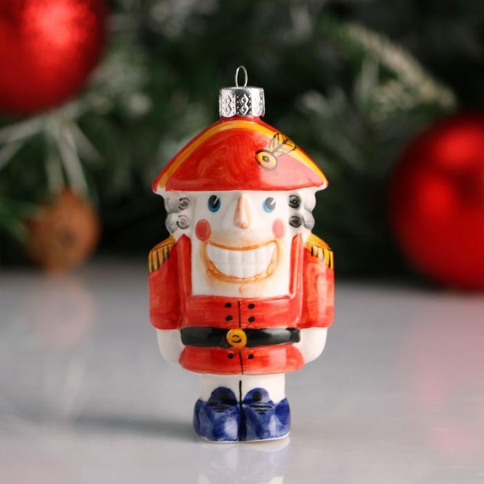 Ёлочная игрушка Ёлочная игрушка "Щелкунчик", фарфор,