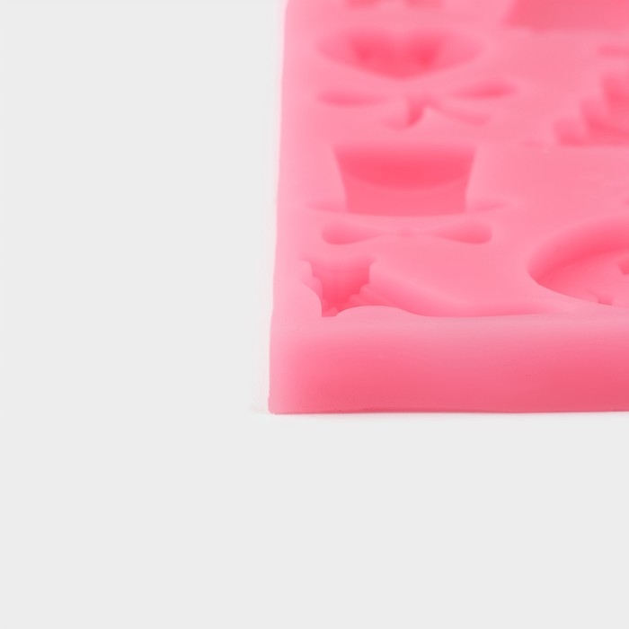 Молд «Свадебная атрибутика», силикон, 16×6×0,9 см, цвет розовый Молд «Свадебная атрибутика», силикон, 16×6×0,9 см, цвет розовый