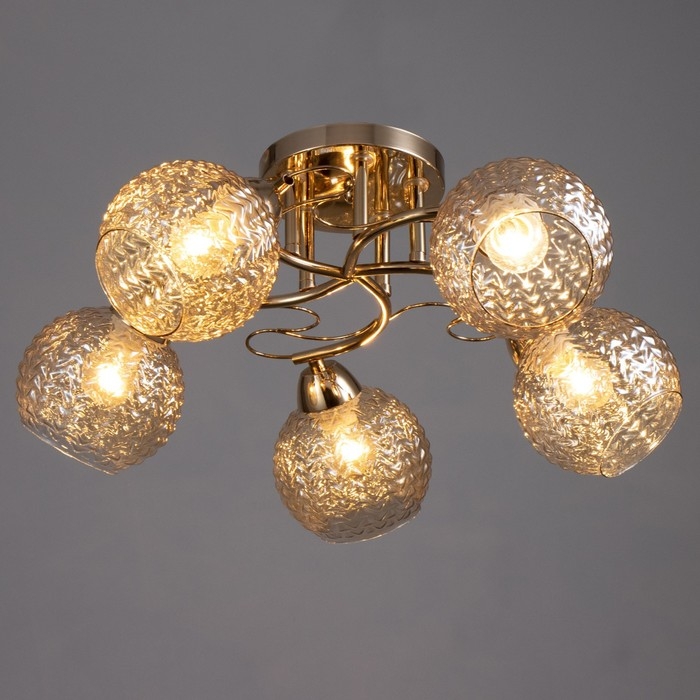 Люстра Люстра "Эрион" 5хЕ27 40Вт золото 56х56х22 см BayerLux