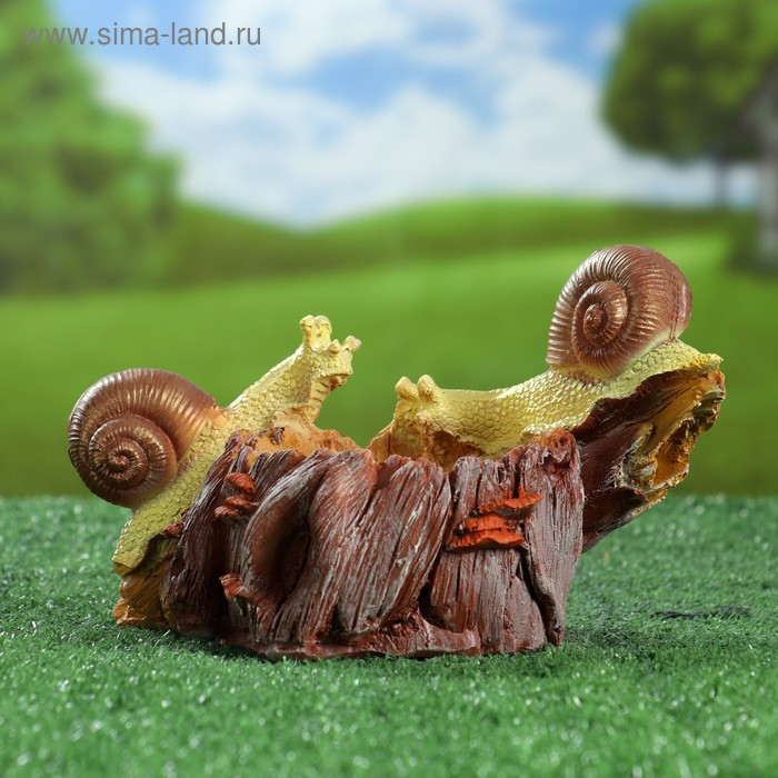 Садовая фигура  Садовая фигура "Улитки-кормушки" 24х15х14см