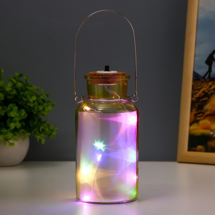 Ночник Ночник "Анде" LED от батареек желтый 8х8х16,5 см RISALUX