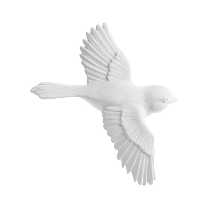 Декорация настенная, гипсовое панно Декорация настенная, гипсовое панно "Птицы" 7 шт, белые