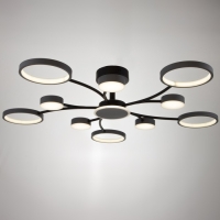 Люстра с ПДУ 2299/11GR LED 216Вт 3000-6000К серый 97х97х18 см BayerLux