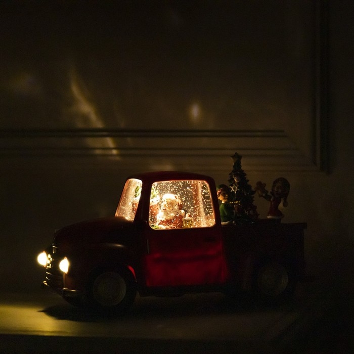 Светодиодная фигура «Машина с эльфами» 28 × 17 × 12 см, пластик, батарейки ААх3 (не в комплекте), USB, свечение тёплое белое Светодиодная фигура «Машина с эльфами» 28 × 17 × 12 см, пластик, батарейки ААх3 (не в комплекте), USB, свечение тёплое белое