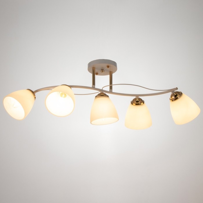 Люстра 2178/5 E27 40Вт бело-золото 70х28,5х22 см BayerLux