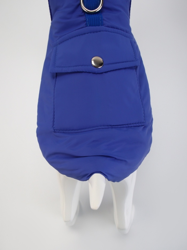 Куртка - попона двусторонняя, размер S (ДС 24, ОГ 38 см, вес 4-6 см), синяя