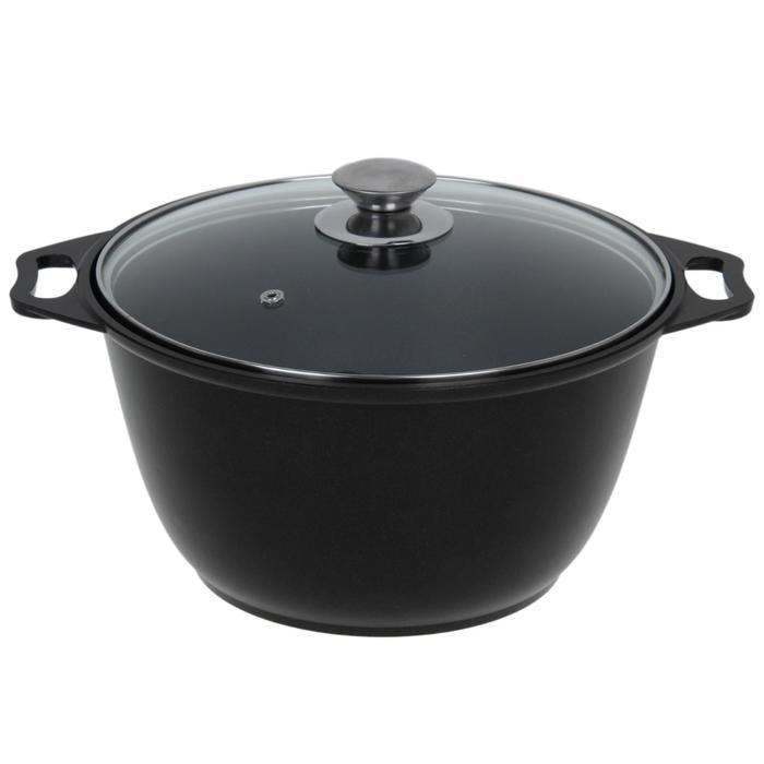 Кастрюля «Традиция», 4 л, 32×26.5×14.3 см, антипригарное покрытие, цвет чёрный Кастрюля «Традиция», 4 л, 32×26.5×14.3 см, антипригарное покрытие, цвет чёрный