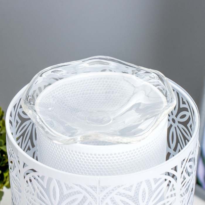 Аромасветильник Аромасветильник "Цветы" G4 35Вт белый 14,5х14,5х25,5 см RISALUX