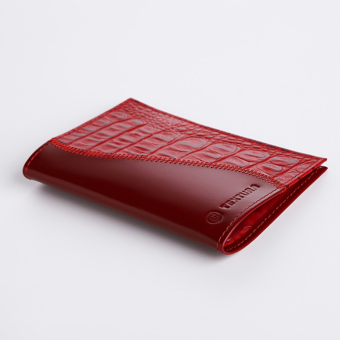 Обложка для паспорта TEXTURA, цвет красный