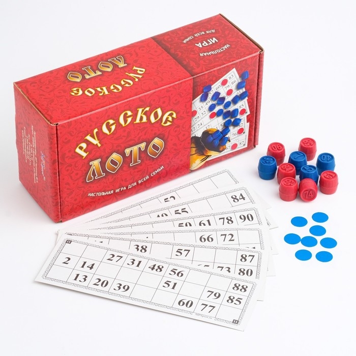 Русское лото Русское лото "Классическое", 24 карточки, карточка 21 х 7.5 см, 24.5 х 8 см