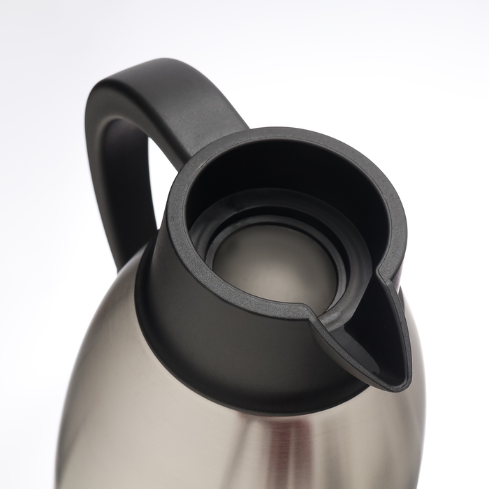 Термос-кофейник, 2 л, сохраняет тепло до 24 ч, хром