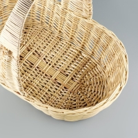 Корзина продуктовая, 52×31×14/45 см, ручное плетение, ива