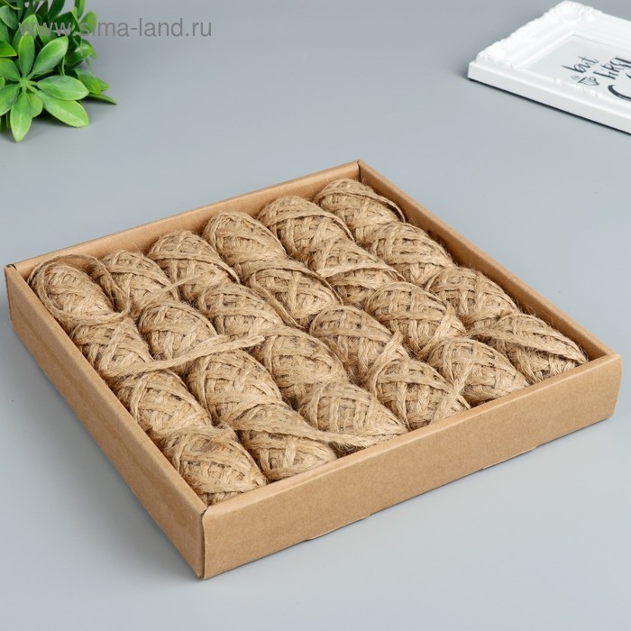 Тесьма декоративная текстиль  Тесьма декоративная текстиль "Джут косичка" намотка 5 метров