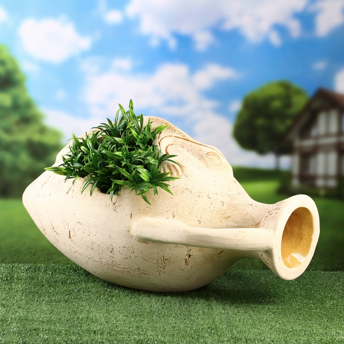 Фигурное кашпо  Фигурное кашпо "Амфора с ящерицей" 64х38см