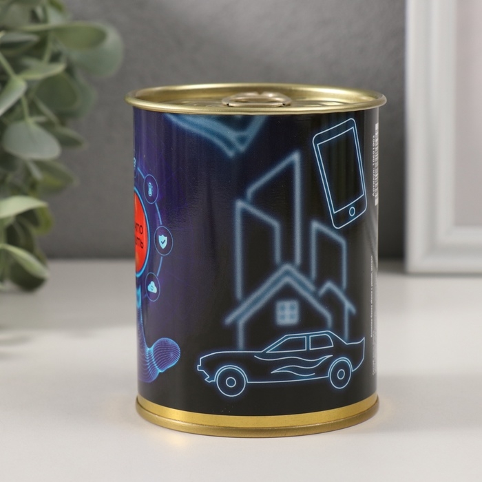 Копилка-банка металл Копилка-банка металл "Копи с умом"