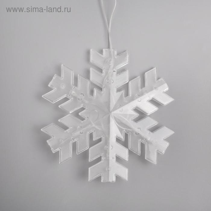 Гирлянда «Нить» 2 м с насадками «Снежинка матовая», IP20, прозрачная нить, 36 LED, свечение тёплое белое, 220 В Гирлянда «Нить» 2 м с насадками «Снежинка матовая», IP20, прозрачная нить, 36 LED, свечение тёплое белое, 220 В