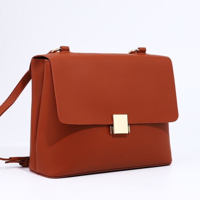 Сумка-мессенджер на молнии, цвет рыжий Сумка-мессенджер на молнии, цвет рыжий