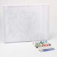 Картина по номерам на холсте с подрамником «Маки на окне», 40 х 50 см