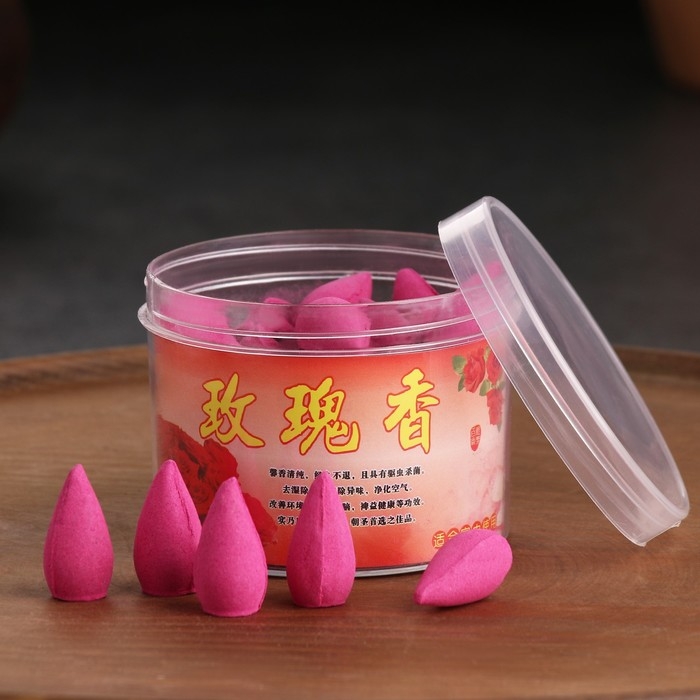 Благовония конусные Благовония конусные "Аромат розы", пуля, 40 капсул, стелющийся дым