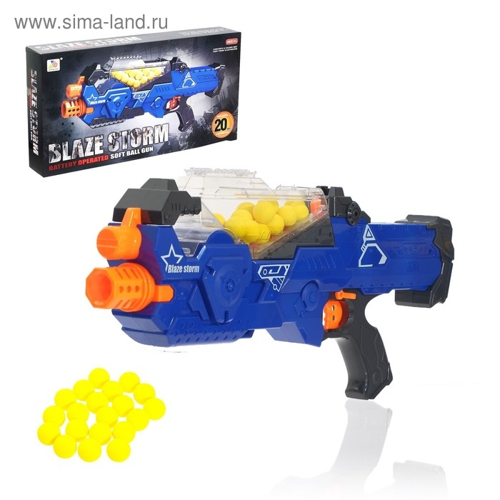 Бластер «Рейн», стреляет мягкими пулями, работает от батареек Бластер «Рейн», стреляет мягкими пулями, работает от батареек