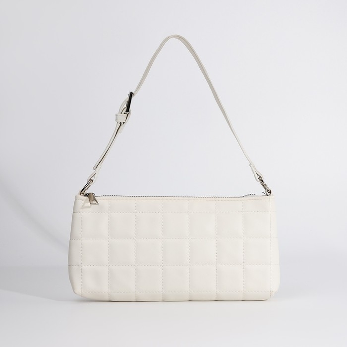 Сумка-багет на молнии, цвет белый Сумка-багет на молнии, цвет белый