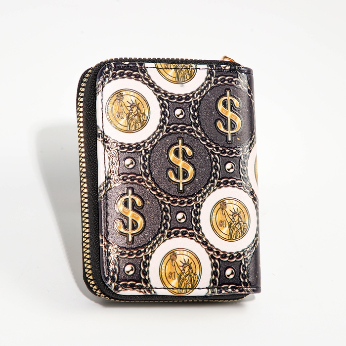 Кошелёк на молнии Кошелёк на молнии "Выбражулька", цвет чёрный