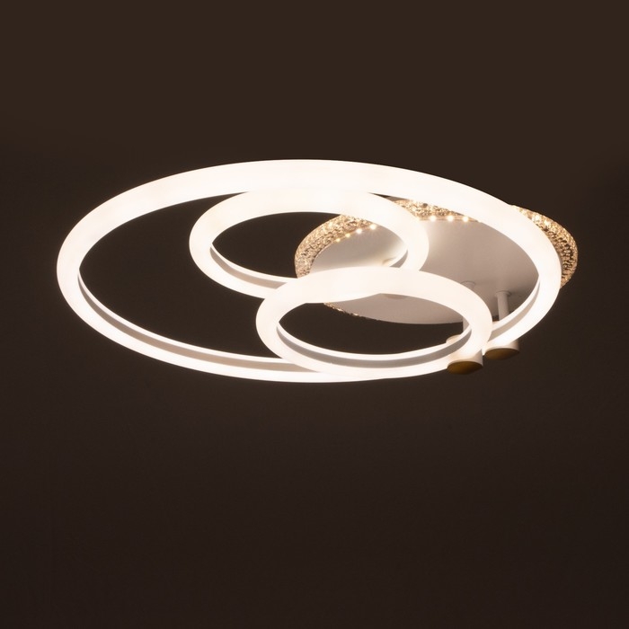 Люстра с ПДУ 1914/3 LED 84Вт диммер белый 42х40х12 см BayerLux